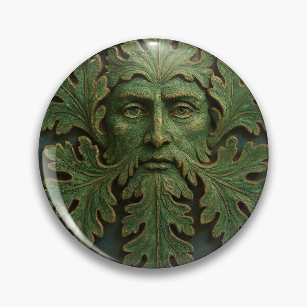 Item preview, Green Man Celtic Stone Sculpture designed and sold by Sybille-Yates.