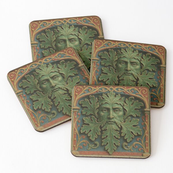 Item preview, Green Man Celtic Stone Sculpture designed and sold by Sybille-Yates.