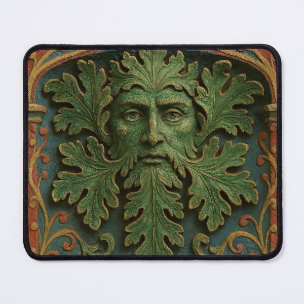 Item preview, Green Man Celtic Stone Sculpture designed and sold by Sybille-Yates.