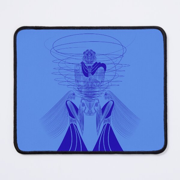 Item preview, Blue Celestial Twin Maidens Zodiac Trinity Art designed and sold by JAMerArc.