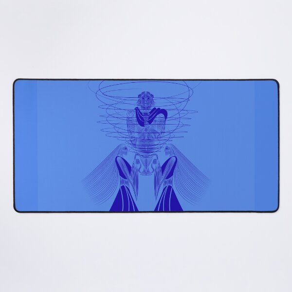 Item preview, Blue Celestial Twin Maidens Zodiac Trinity Art designed and sold by JAMerArc.