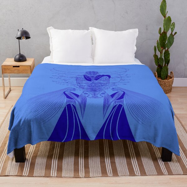 Item preview, Blue Celestial Twin Maidens Zodiac Trinity Art designed and sold by JAMerArc.