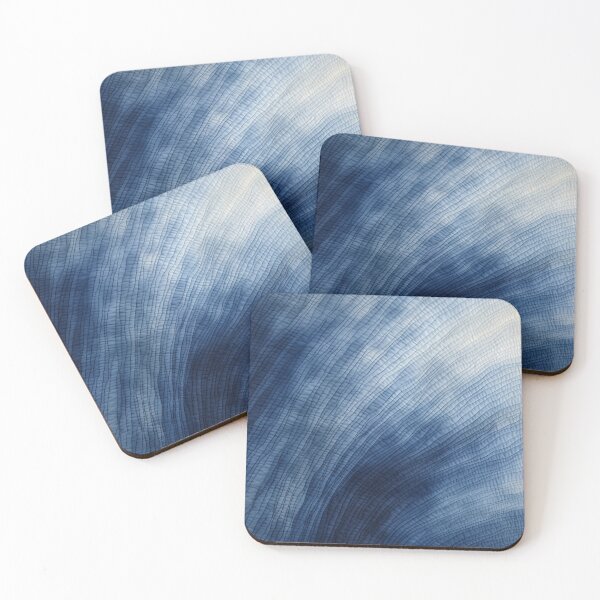 Artikelvorschau, Japanisches Shibori in Indigoblau und Weiß entworfen und verkauft von KsaveraArt.