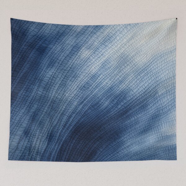 Item preview, Japanese Shibori Indigo Blue and White designed and sold by KsaveraArt.