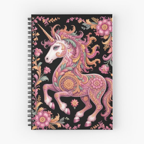 Item preview, A highly detailed digital illustration of a mandala unicorn formed entirely from intricate floral patterns designed and sold by 123ks.