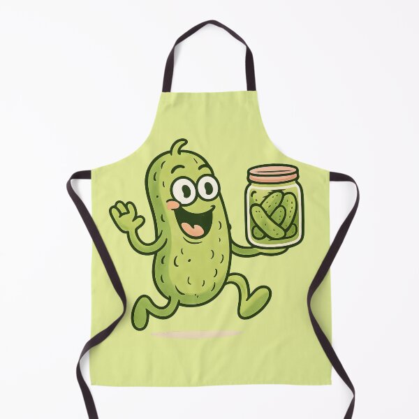 Item preview, Funny Pickle Running with Pickle Jar – Cute Pickle Lover Gift Cartoon designed and sold by Basma Designs | Retro, Kawaii Shirts & Stickers.