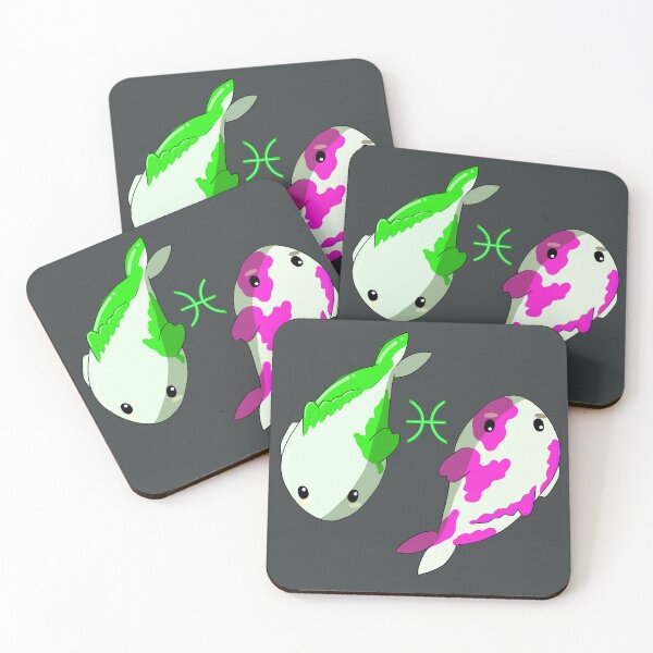 Item preview, Lil Pisces Koi - Green and Pink designed and sold by DoodlesbyEllieE.