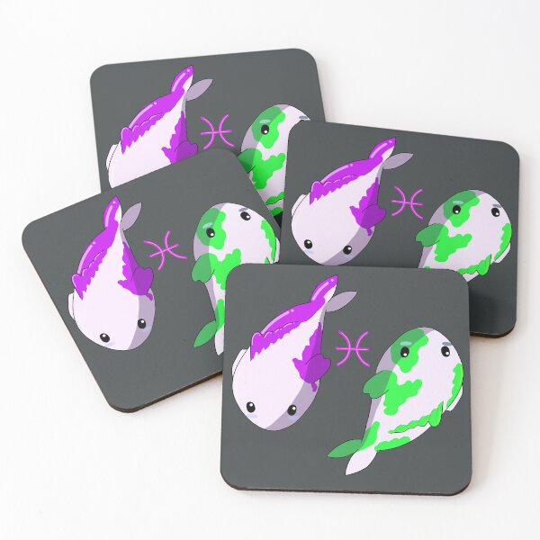 Item preview, Lil Pisces Koi - Purple and Green designed and sold by DoodlesbyEllieE.