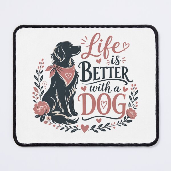 Item preview, Live is better with a dog in the house. designed and sold by GoodPlaceToShop.