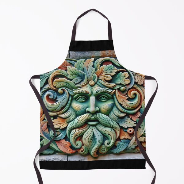 Item preview, Vivid Green Man Celtic Sculpture Medallion designed and sold by Sybille-Yates.