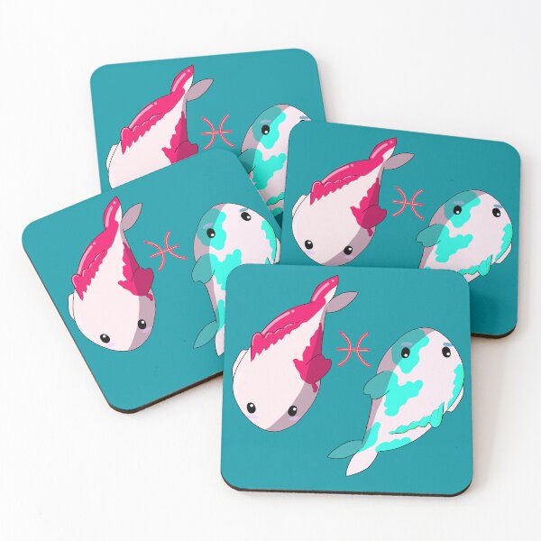 Item preview, Lil Pisces Koi - Red and Blue designed and sold by DoodlesbyEllieE.