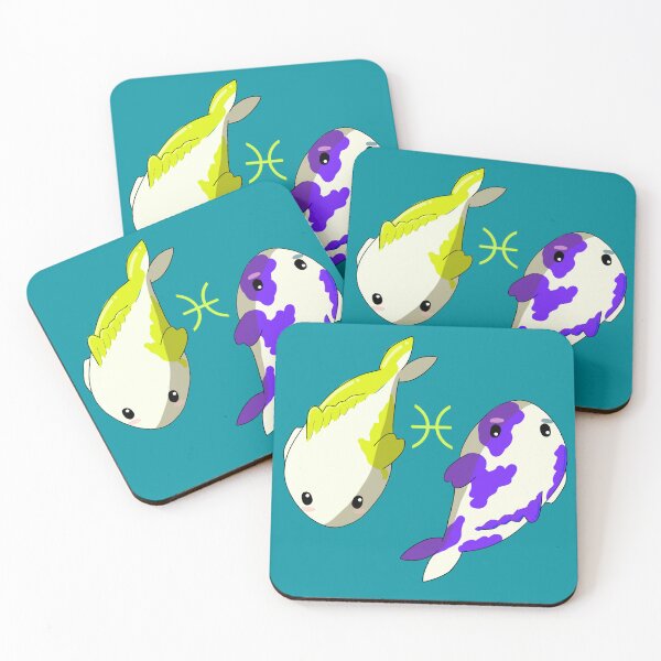 Item preview, Lil Pisces Koi - Yellow and Purple  designed and sold by DoodlesbyEllieE.