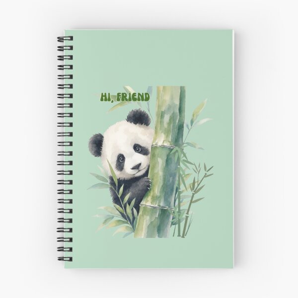 Item preview, panda bear, greeting, bamboo branches. designed and sold by XertHardcore.