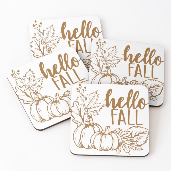 Item preview, Hello Fall Pumpkins Line Art — Rustic Autumn Leaves Typography designed and sold by LYAN-STORE.