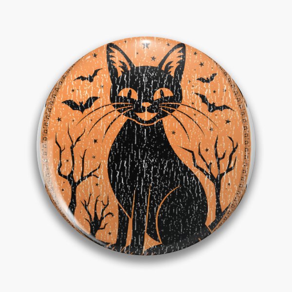 Item preview, Retro Black Halloween Cat with Ornate Vintage Frame Design designed and sold by tlcgiftcenter.