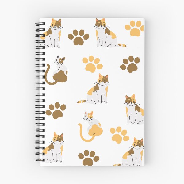 Item preview, Cute Calico Cats and Paw prints seamless pattern designed and sold by serotonin75114.