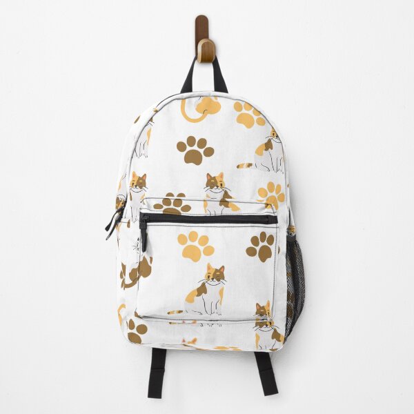 Item preview, Cute Calico Cats and Paw prints seamless pattern designed and sold by serotonin75114.