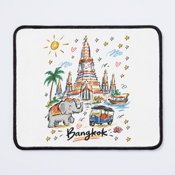 Item preview, Cute Wat Arun Bangkok Sketch Art v2 designed and sold by RamyGallery.