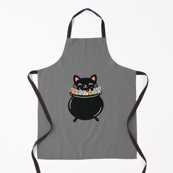 Item preview, Cute Black Cat Cauldron Sticker (Pastel Halloween Magic) designed and sold by urmoments.