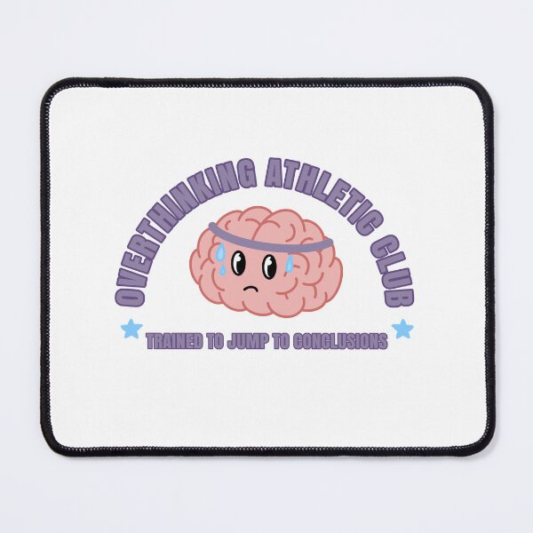 Item preview, Overthinking Athletic Club Sarcastic Brain Sticker designed and sold by Random Ink Society.