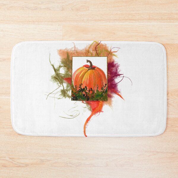 Item preview, Pumpkin watercolor on art papers of green maroon and orange. designed and sold by aswoa.
