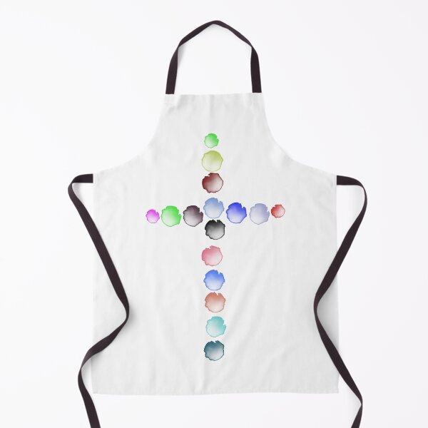 Item preview, Watercolor Ink Blobs Cross Colorful Rainbow Dotted Cross Symbol designed and sold by Akanyoni Studio .