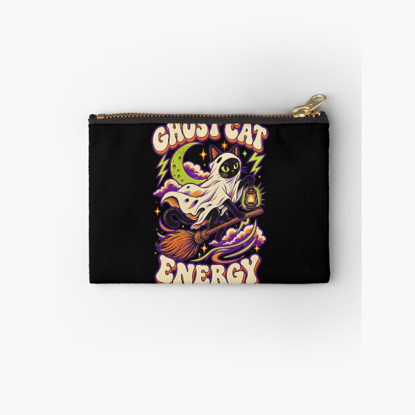 Item preview, Ghost Cat Energy - Psychedelic 70s Halloween Flying Cat designed and sold by StudioSand.