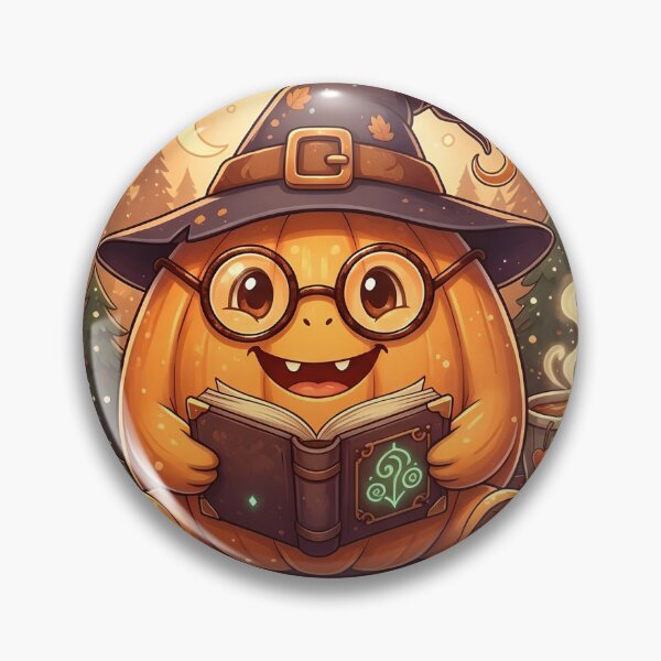 Item preview, Magic & Mysteries – Autumn Reader’s Guild Pumpkin Witch Sticker designed and sold by urmoments.