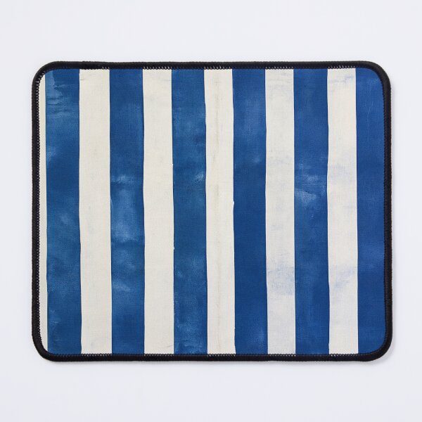 Item preview, Coastal Mediterranean Blue and White Stripes Pattern designed and sold by KsaveraArt.