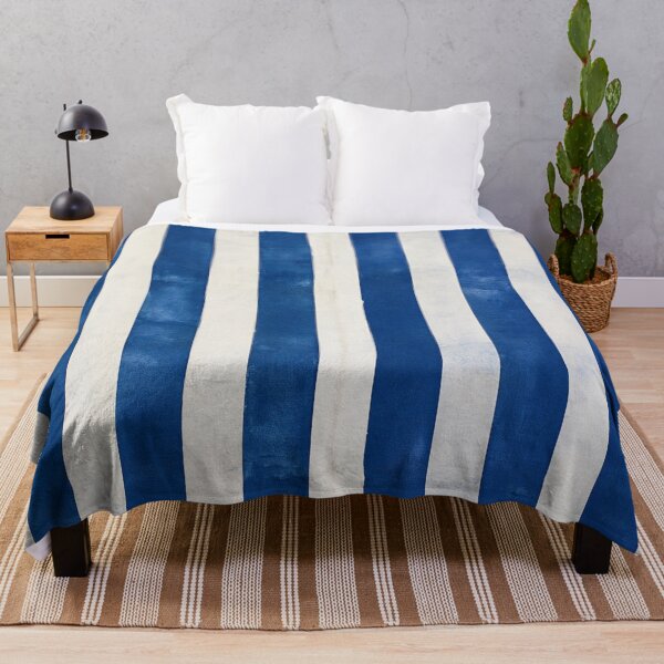 Item preview, Coastal Mediterranean Blue and White Stripes Pattern designed and sold by KsaveraArt.