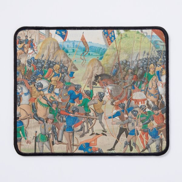 Item preview, Medieval Battle Wall Art, Battle of Poitiers 1356 Print, Knights and Archers, Froissart Chronicles designed and sold by RickE.