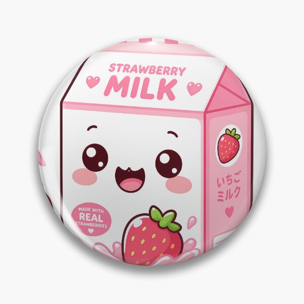 Item preview, Cute Kawaii Strawberry Milk Box Sticker designed and sold by ArtifactVerse.