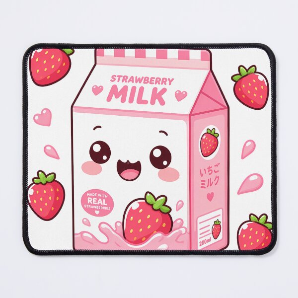 Item preview, Cute Kawaii Strawberry Milk Box Sticker designed and sold by ArtifactVerse.