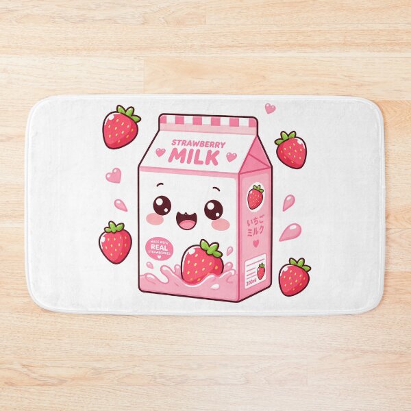 Item preview, Cute Kawaii Strawberry Milk Box Sticker designed and sold by ArtifactVerse.