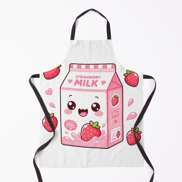 Item preview, Cute Kawaii Strawberry Milk Box Sticker designed and sold by ArtifactVerse.