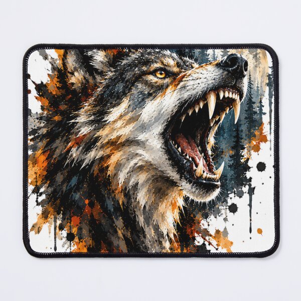 Item preview, Wild Spirit: Snarling Watercolor Wolf and Full Moon designed and sold by Dundys.
