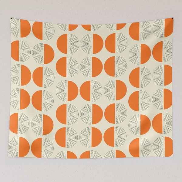 Item preview, Orange Lines Big Half Circles designed and sold by Swish-Designs.