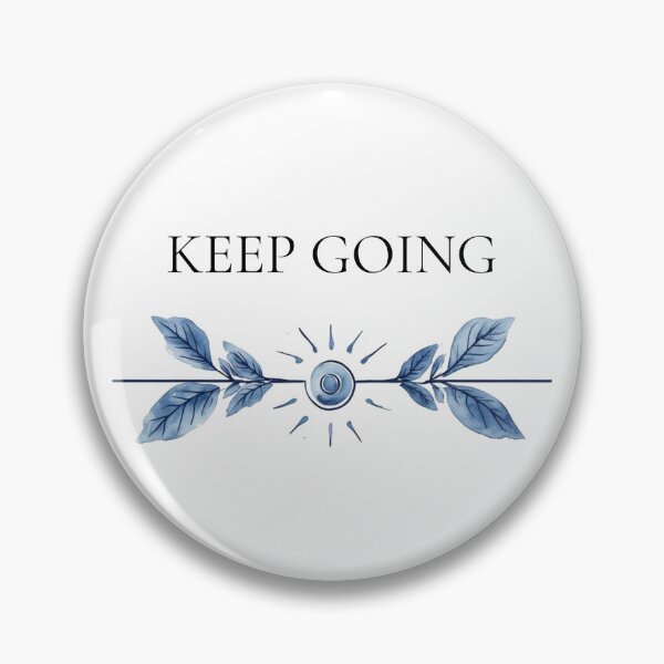 Item preview, Keep Going - Minimalist Blue Sun & Botanical Female Empowerment Quote designed and sold by emiliacreations.