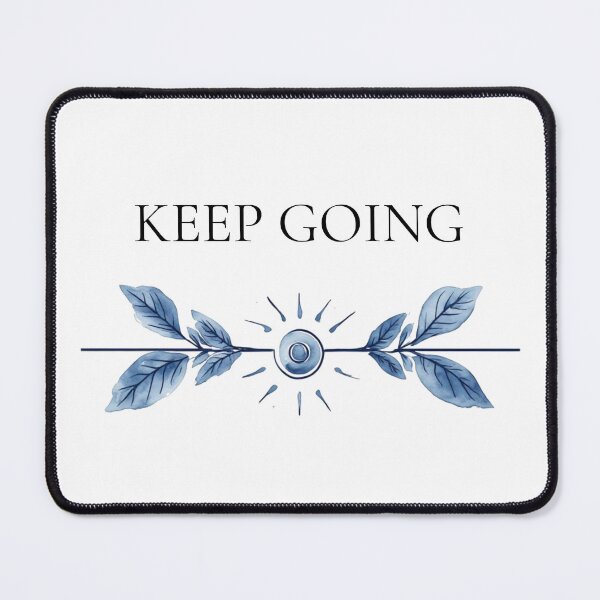 Item preview, Keep Going - Minimalist Blue Sun & Botanical Female Empowerment Quote designed and sold by emiliacreations.