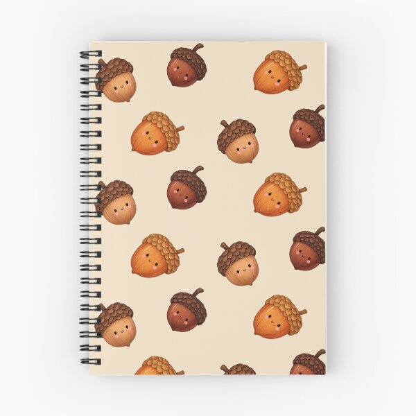 Item preview, Cute Acorn Pattern – Smiling Fall Acorns Autumn Pattern designed and sold by SnugbugStudios.