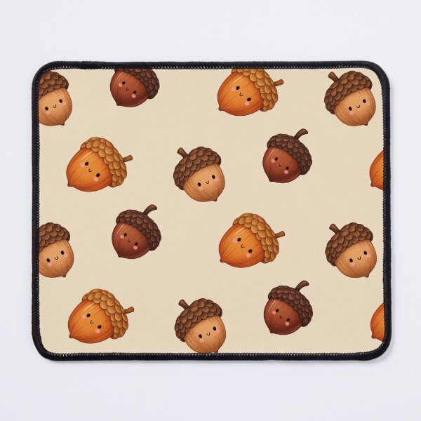 Item preview, Cute Acorn Pattern – Smiling Fall Acorns Autumn Pattern designed and sold by SnugbugStudios.