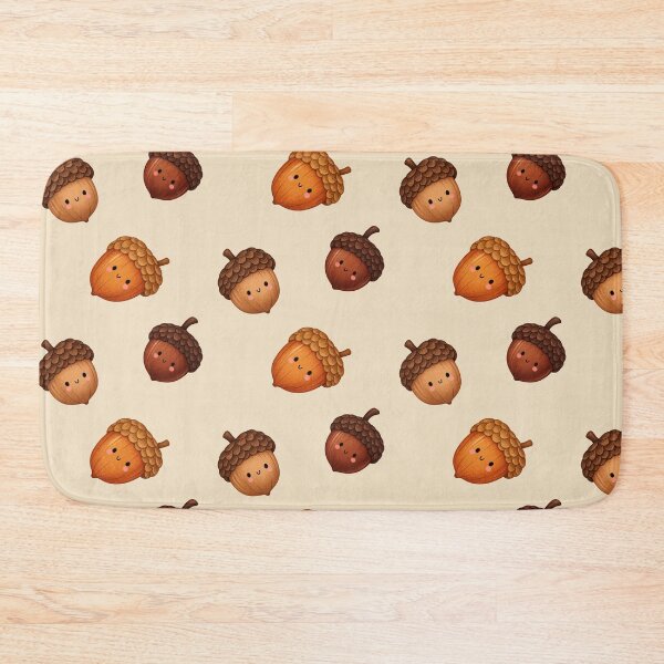 Item preview, Cute Acorn Pattern – Smiling Fall Acorns Autumn Pattern designed and sold by SnugbugStudios.
