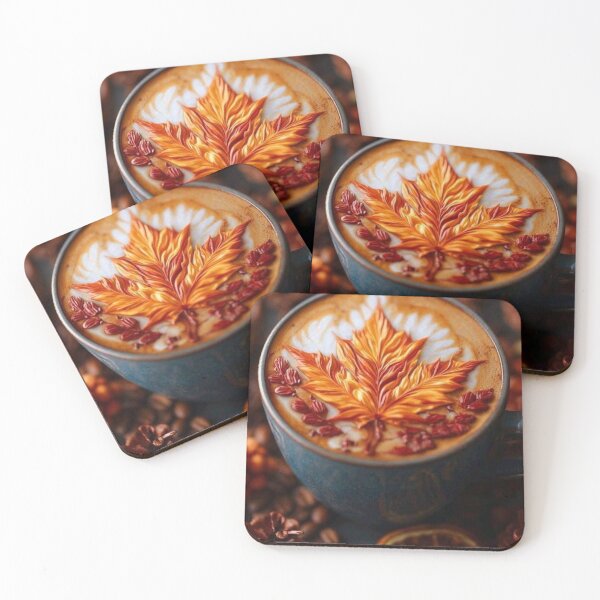Item preview, Cozy Autumn Maple Leaf Latte Art — Pumpkin Spice Coffee Aesthetic designed and sold by LYAN-STORE.