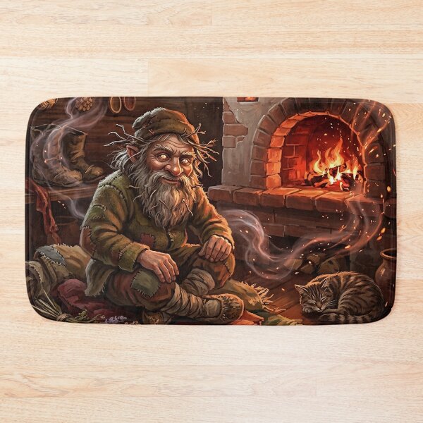 Item preview, Domovoi Gnome - Cozy Cottage Folklore Art designed and sold by Lucid Dream Pixel.