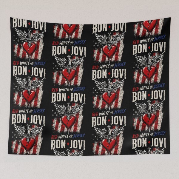 Item preview, Bon Jovi Forever Red White And Jersey  designed and sold by whitingartists.