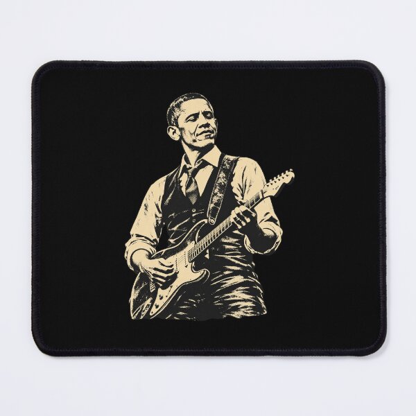 Item preview, obama  playing guitar  designed and sold by Starry Night Creative Art.