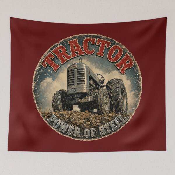 Item preview, Vintage Tractor - Power of steel designed and sold by East-Blue-Cat.