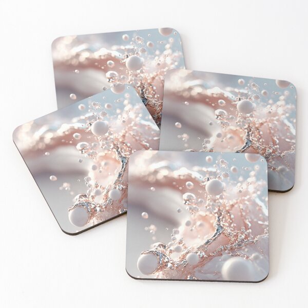 Item preview, Abstract Liquid Rose Gold Splash — Elegant Pearl and Metallic Pearl Splash Art designed and sold by LYAN-STORE.
