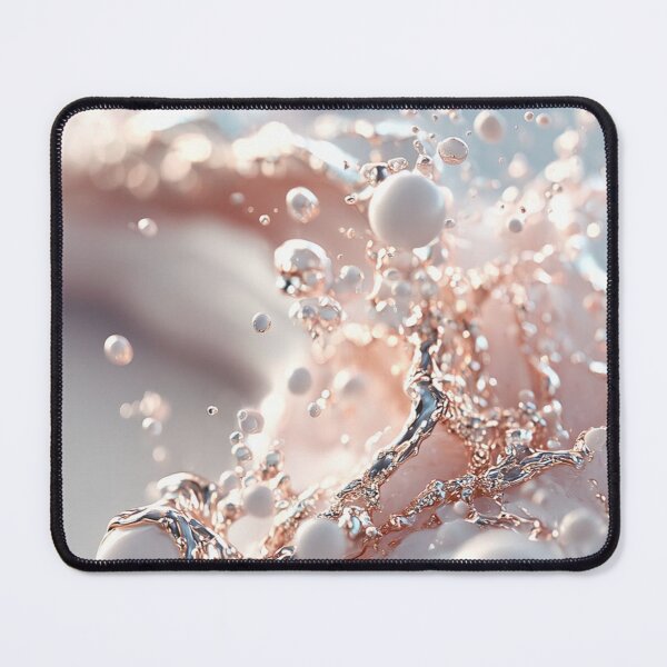 Item preview, Abstract Liquid Rose Gold Splash — Elegant Pearl and Metallic Pearl Splash Art designed and sold by LYAN-STORE.