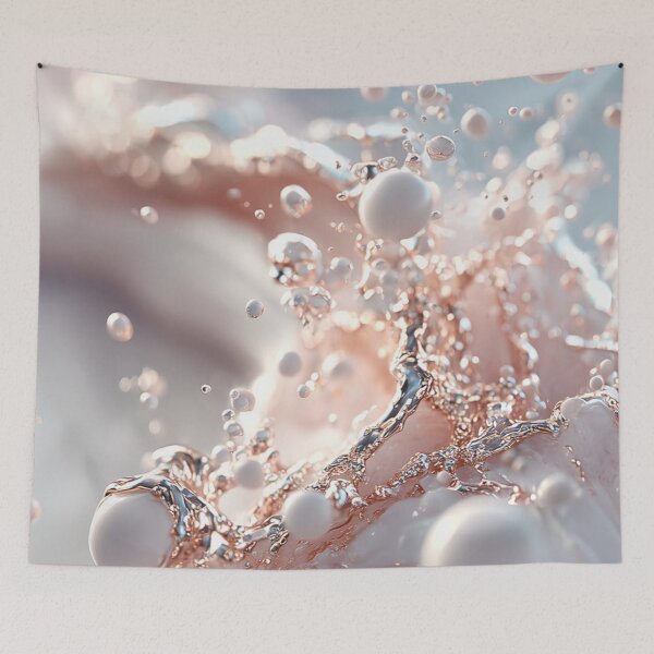 Item preview, Abstract Liquid Rose Gold Splash — Elegant Pearl and Metallic Pearl Splash Art designed and sold by LYAN-STORE.